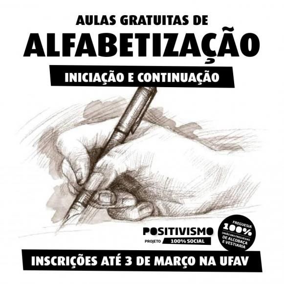 Inscri&ccedil;&otilde;es abertas para aulas gratuitas de alfabetiza&ccedil;&atilde;o na UFAV