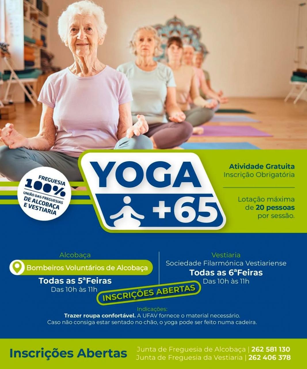 Yoga +65 no AtivaMente