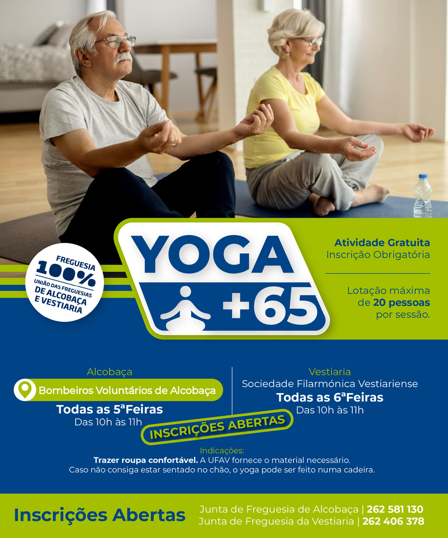 INSCRIÇÕES ABERTAS – Yoga +65 no AtivaMente