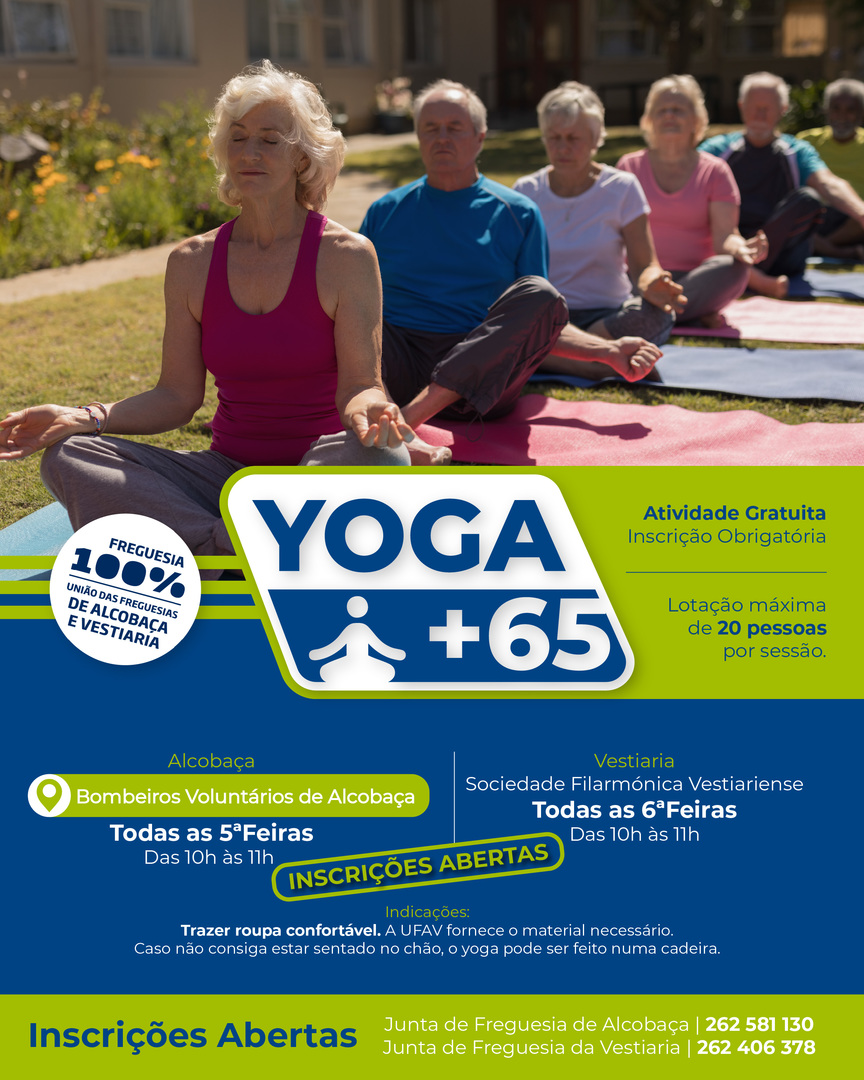 INSCRIÇÕES ABERTAS – Yoga +65 no AtivaMente 