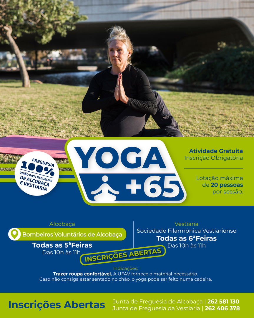 NSCRIÇÕES ABERTAS – Yoga +65 no AtivaMente