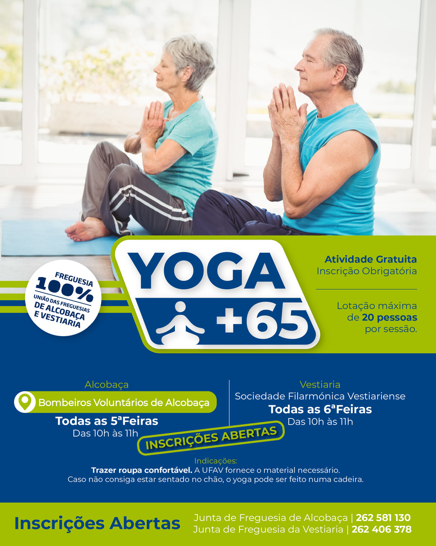 NSCRIÇÕES ABERTAS – Yoga +65 no AtivaMente